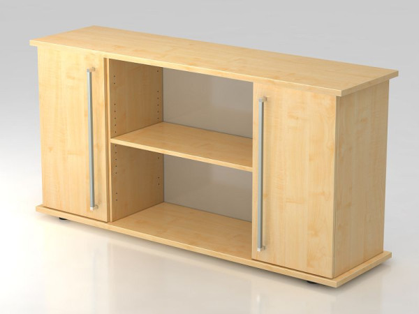 Hammerbacher dressoir 2 deuren 166cm chroom handvat esdoorn/esdoorn, 166,1x44,8x84 cm (BxDxH), VSB2T/3/3/CE