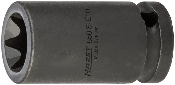 Hazet impact, machine schroevendraaierdop, TORX®, hol vierkant 6,3 mm (1/4 inch), buiten TORX® profiel, E10, 850S-E10
