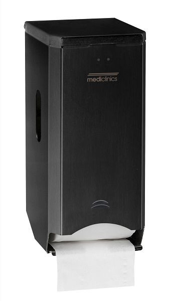 All Care Mediclinics dispenser voor 2 rollen zwart, 13119