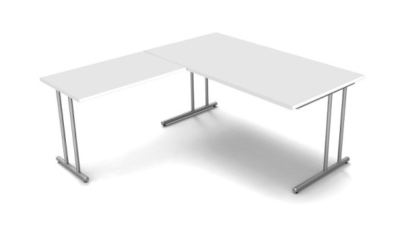 Kerkmann hoekwerkstation, Start Up, B 1600 mm x D 1800 mm x H 750 mm, kleur: wit, 11436510
