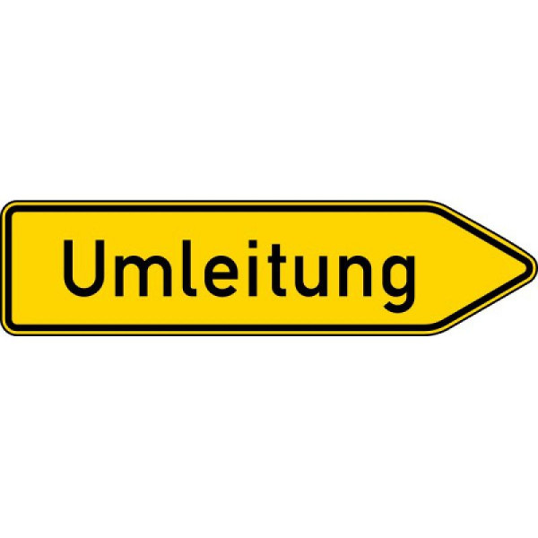 Stenen HGS omleidingsbord, eenzijdig, naar rechts wijzend nr. 454-20, RA1/Alform, 454-20-112