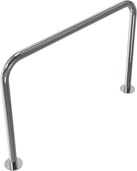 Schake RVS beugel Ø 48 mm voor deuvelbevestiging, zonder traverse, totale breedte 1200 mm, 449_13P