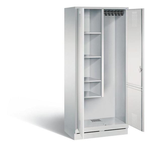 C+P reinigingsmiddelenkast Evolo, H1800xW810xD500mm, kleur: lichtgrijs, 48120-02 S10086