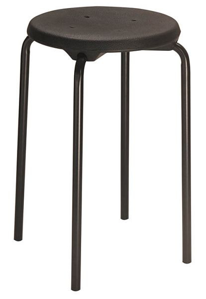 Bedrunka + Hirth stapelkruk, hoog, zitting: beuken, frame: zwart, afmetingen in mm (H): 580, 05.3258.02