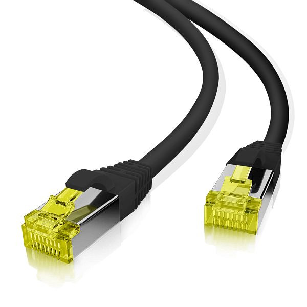 Helos ultraflex patchkabel S/FTP Cat 6a TPE zwart 2,0m, 263803