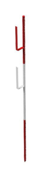 Schake lattenpaal Ø 20 x 1400mm, met 2 lattenhouders, rood/wit gelakt, 302214RH2