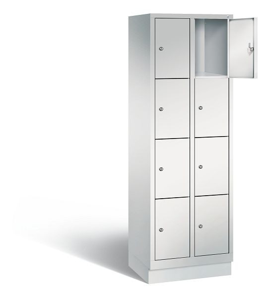 C+P lockerkast Evolo, H1800xB610xD500mm, kleur: lichtgrijs, 48020-204 S10003