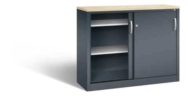 C+P dressoir met schuifdeuren Acurado, H1000xB1200xD400mm, kleur: antracietgrijs, beugelgreep, 2046-00 S10236