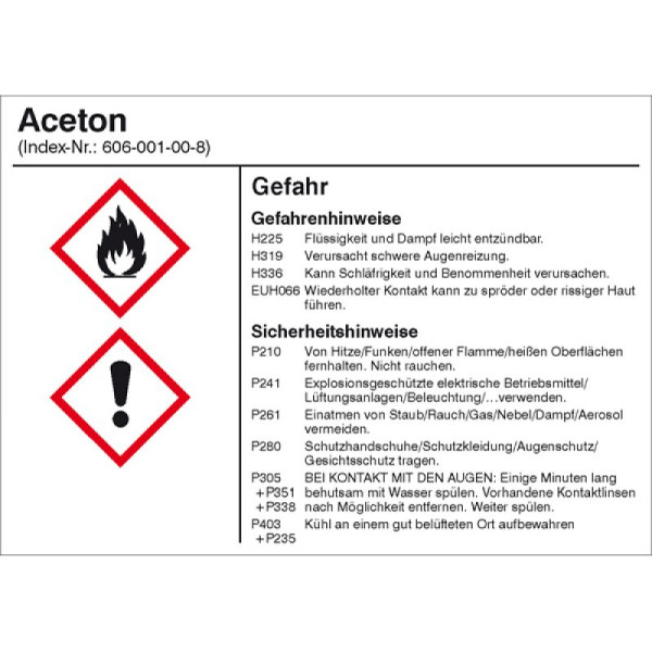 Stein HGS HGS gevarenstofetiket voor interne containeridentificatie, 105 x 74 mm, voor containers tot 3 liter, methanol, 21.b1200-13