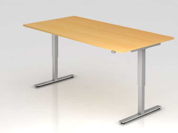 Hammerbacher elektrisch zit-sta bureau 200x100cm beuken, werkhoogte 72 - 119 cm, VXMST2E/6/S