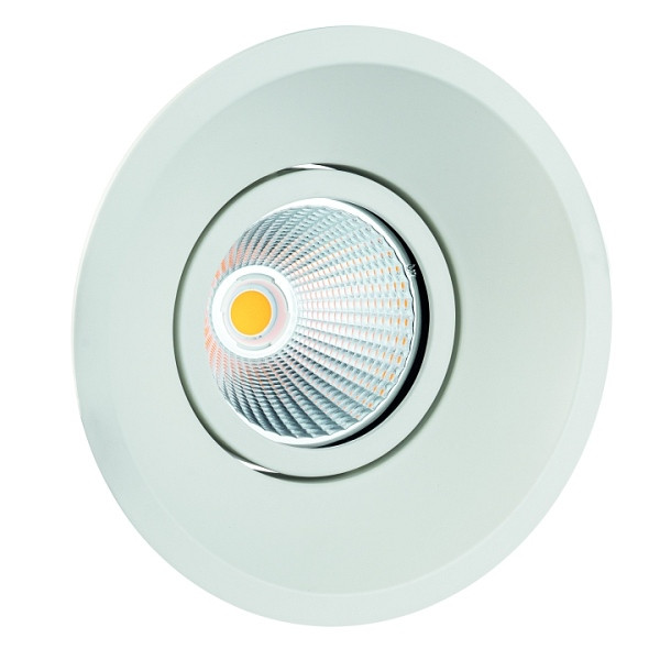 rutec Projekt CORU - 80 LED - inbouwspot, zwenkbaar, rond, IP20 - wit, 1 - vlam, PEG509