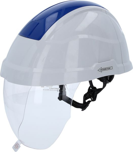 KS Tools veiligheidshelm met gelaatsbescherming, blauw, 117.0135