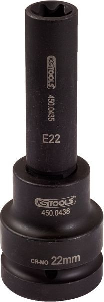 KS Tools Slagdopsleutel 1" E-Torx, lang, E20, 450.0482