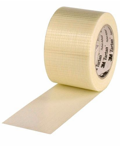 3M filamenttape in premium kwaliteit met glasvezelversterking, 75 mm breed x 50 m, dikte 125 µ, verpakking: 12 rollen, 299497