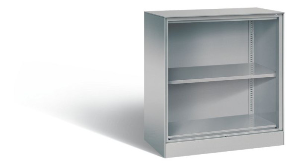 C+P bureauplank Asisto, H915xB800xD435mm, kleur: wit aluminium, 2 niveaus, 140053-000 S10044
