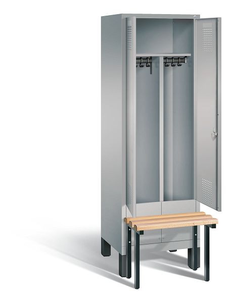 C+P zwart wit kastje Evolo, H1850xW610xD815mm, kleur: wit aluminium, 48032-20 S10102