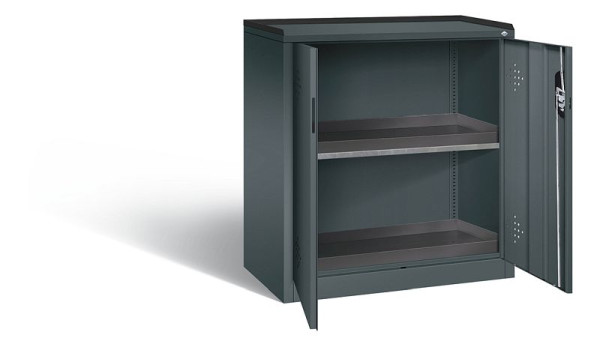 C+P klimaatkast Acurado, H1000xB930xD500mm, kleur: antracietgrijs, verzonken handgreep, 8821-316 S10101