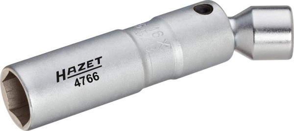 Hazet bougiesleutel, hol vierkant 10 mm (3/8 inch), uitwendig zeskantprofiel, 16 mm, 5/8", totale lengte: 97 mm, 4766