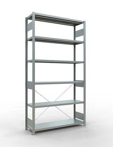 Schulte legbordstelling, basisveld, 6 opbergniveaus, kruisschoor, vakbelasting 250 kg, 1360 x 436 x 2500 mm, 278763