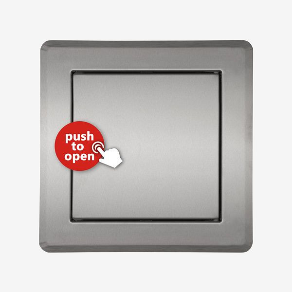HKW voordeur QUATTRO PUSH, RVS, 9004