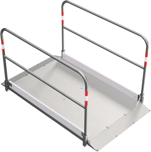 Schake sleufbruggen van aluminium met stalen bodemplaat, breedte: 1,00 m, lengte: 1,70 m, 20270