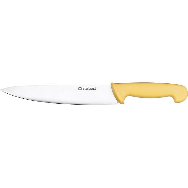 Stalgast keukenmes, HACCP, geel handvat, roestvrijstalen mes 22 cm, MS0923210