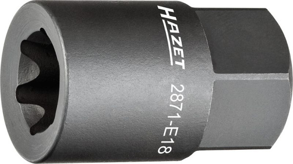 Hazet remklauw TORX® insert, buitenzeskant 22 mm, extern TORX® profiel, E18, 2871-E18