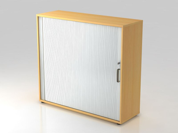Hammerbacher rolluikkast horizontaal, 3OH 120cm strookgreep beuken/zilver, 120x40x110 cm (BxDxH), V1733S/6/S/SG