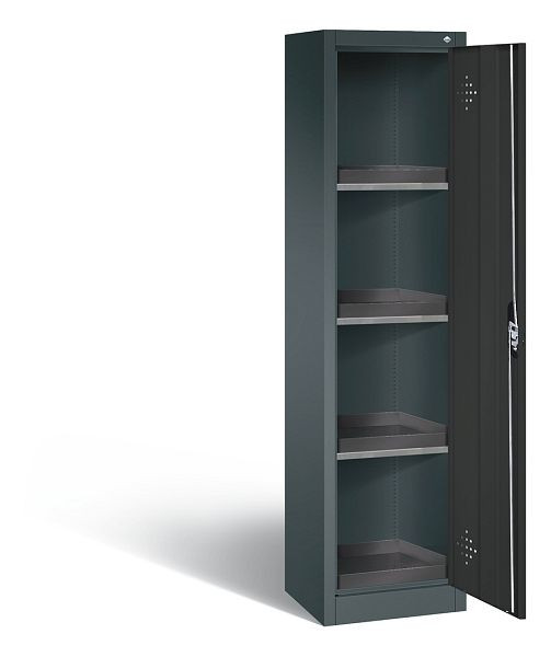 C+P klimaatkast Acurado, H1950xB502xD500mm, kleur: antracietgrijs, verzonken handgreep, 8901-316 S10132