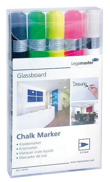 Legamaster assortiment krijtstiften, VE: 5 stuks, 7-118195