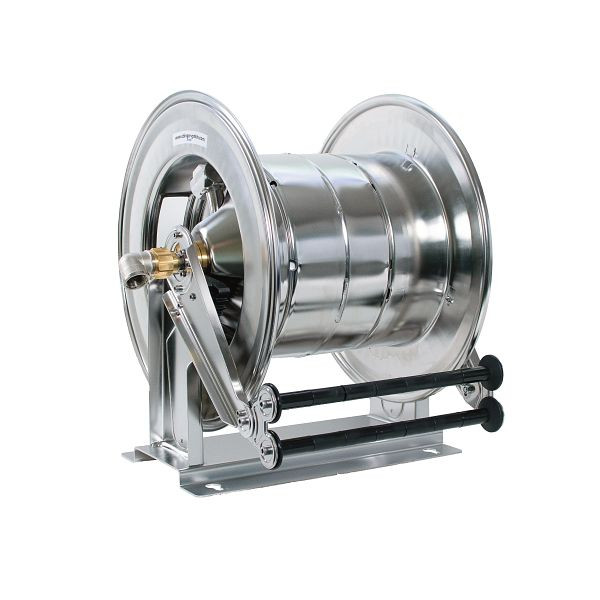 Ebinger slanghaspel OSM 710, max. 20bar / 90 °C, max. 30m - 1"/ 40m - 3/4" PVC weefselslang, 1.714.130