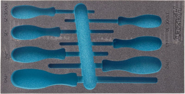 Hazet 2-componenten zachtschuim inleg, voor 163-229/7, afmetingen / lengte: 342 mm x 172 mm, 163-229L