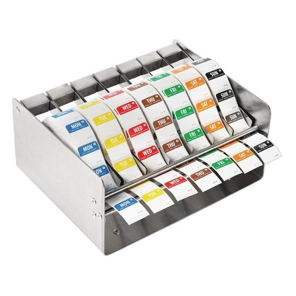 Vogue etikettenset 2,5cm met RVS dispenser, S154