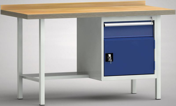 KLW standaard werkbank - 1500 x 700 x 900 mm L x D x H, WS122E-1500M40-E1681