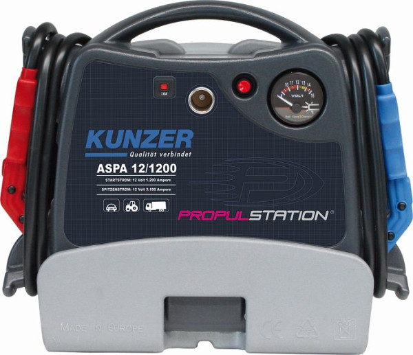 Kunzer AKKU-Start 12V AC/DC, Aandrijving 1200CA, ASPA 12/1200