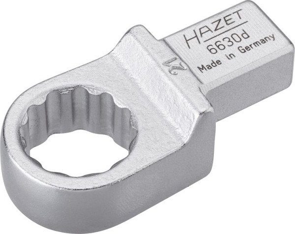Hazet ringsleutel, inzetvierkant 14 x 18 mm, uitwendig dubbel zeskant trekprofiel, 21 mm, 6630D-21