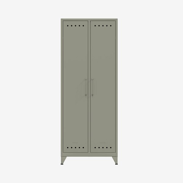 Bisley Fern Maxi-kledingkast, met kledingroede en vaste plank, lichtgrijs (645), FERMAX645