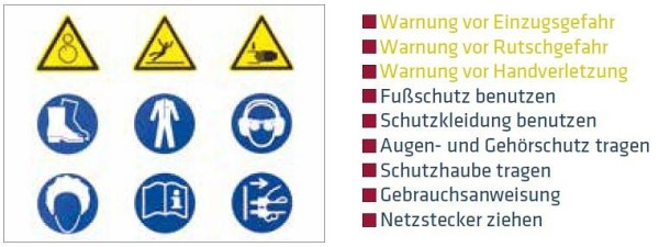 ELMAG waarschuwingsbord 'ALU' 100x75mm voor werktuigmachines, 89680