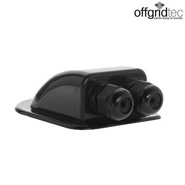 Offgridtec dakdoorvoer 2-voudig zwart voor kabeldiameter 3-12mm, 8-01-006415