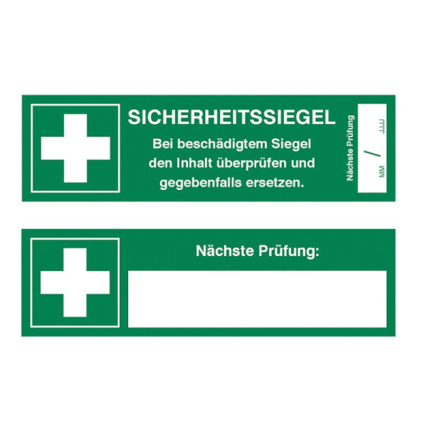 Stein HGS HGS veiligheidszegel voor EHBO-koffer, SAFETY SEAL, Indien de afdichting beschadigd is, controleer dan de inhoud en vervang indien nodig., 30.c9035