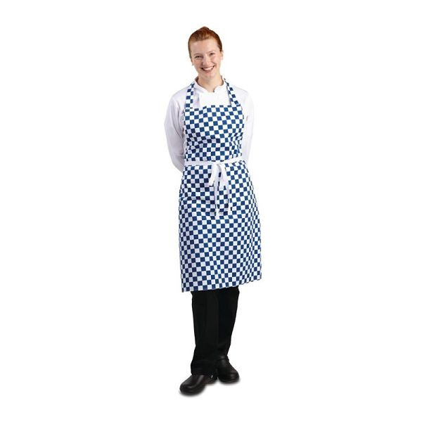 Whites schort blauw wit geruit, A554