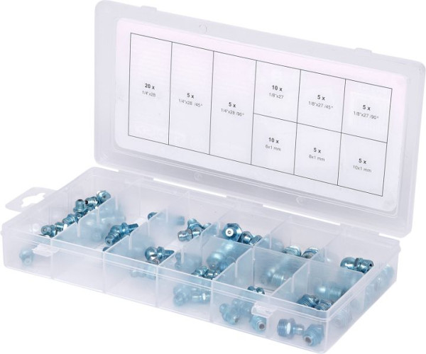 KS Tools smeernippels, metrisch & inch, 70 stuks, 970.0360
