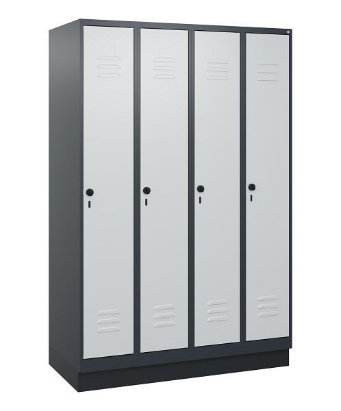 C+P luierkluis Classic PLUS met middenwand, bodem, 4 vakken, 1800x1200x500mm, 7016/7035, veiligheidsdraaigrendel, 0800207-40F S10013