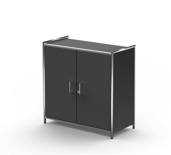 Kerkmann dressoir breed, met paar frontdeuren voor 2 OH, Artline, B 800 x D 380 x H 780 mm, antraciet, 13793413