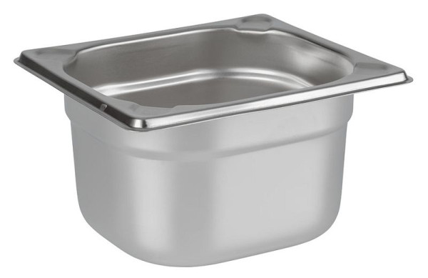 APS GN 1/6 bak, 17,6 x 16,2 cm, diepte: 100 mm, RVS, 1,6 liter, 81604