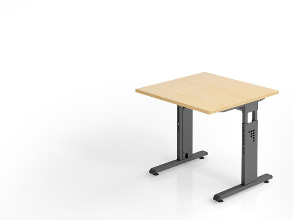Hammerbacher bureau OS08, 80 x 80 cm, blad: esdoorn, 25 mm dik, 2 mm ABS rand, rechthoekige vorm, VOS08/3/G