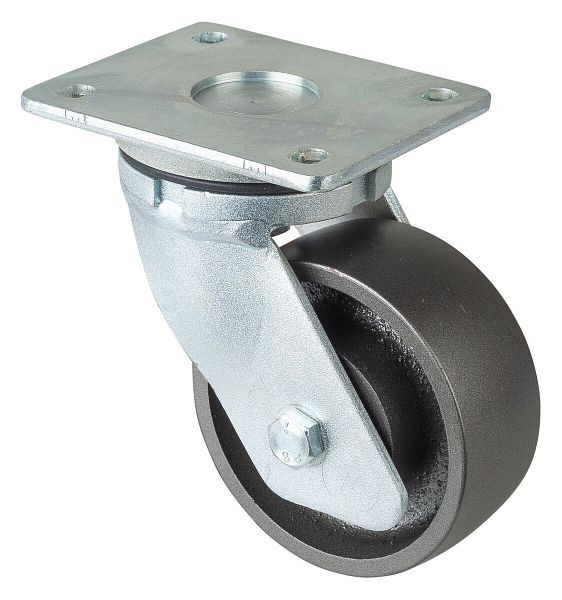 BS Rollen Zwaarlastwiel, wielbreedte 50 mm, wiel-Ø 125 mm, draagvermogen 550 kg, gegoten loopvlak, gegoten wiellichaam, kogellagers, RR100.C81.125