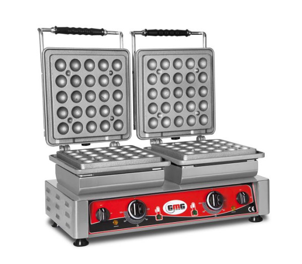 GMG wafelijzer Lokmia-L, 2x (Ø25 x 4,2cm x 1,2cm/2,4cm), verwisselbare bakplaat zeer eenvoudig te monteren, 50° tot 300°C, makkelijk schoon te maken, WE-27L