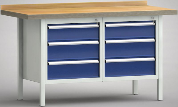 KLW standaard werkbank - 1500 x 700 x 840 mm L x D x H, WS177E-1500M40-E1661