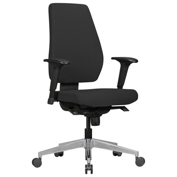 Amstyle bureaustoel Darius met stoffen bekleding in zwart, SPM1.280